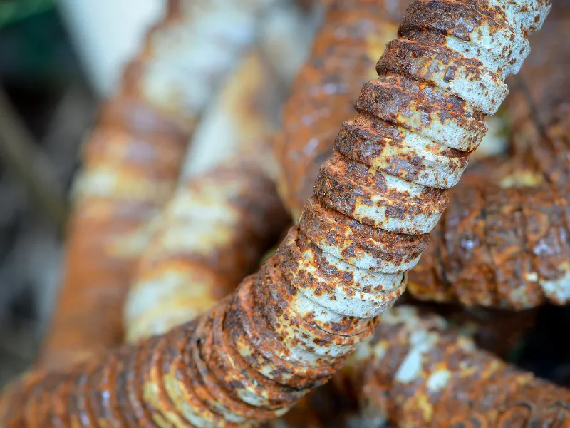 rusty pipe.
