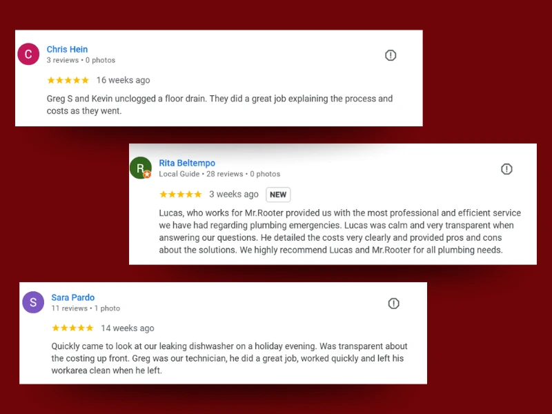 Google reviews.